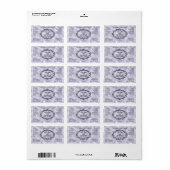 Antiek lijst paars druppelfleslabel etiket (Full Sheet)