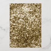 Antiek Lijst Plum Paarse Islamitische bruiloft Gou Folie Uitnodiging (Achterkant)