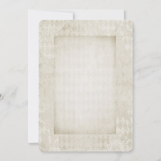 antiek lijst turquoise floral Vow Renewal Kaart (Achterkant)