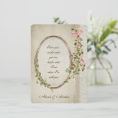 Antiek Lijst voor Wedding Verse Kaart (Staand voorkant)