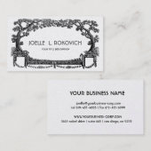  Antiek Lijst zwart in wit Visitekaartje (Voorkant / Achterkant)