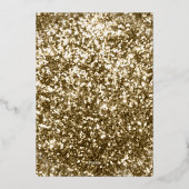 Antiek Lijst Zwart Islamitisch Bruiloftsgoud Folie Uitnodiging (Achterkant)