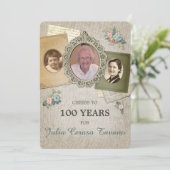  Antiek Linnen | Kies uw jaar 3 foto Kaart (Staand voorkant)