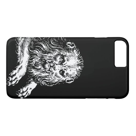 Antiek liongravering Case-Mate iPhone case (Achterkant (Horizontaal))
