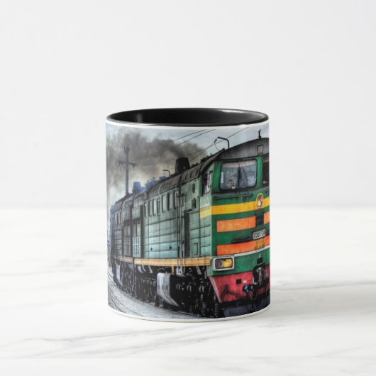 Antiek locomotief stoommachine trein koffiekopje mok (Midden)