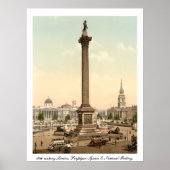 Antiek Londen Engeland, Trafalgar Square Poster (Voorkant)