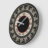 Antiek look Black en Ecru met Bourgogne Grote Klok (Hoek)