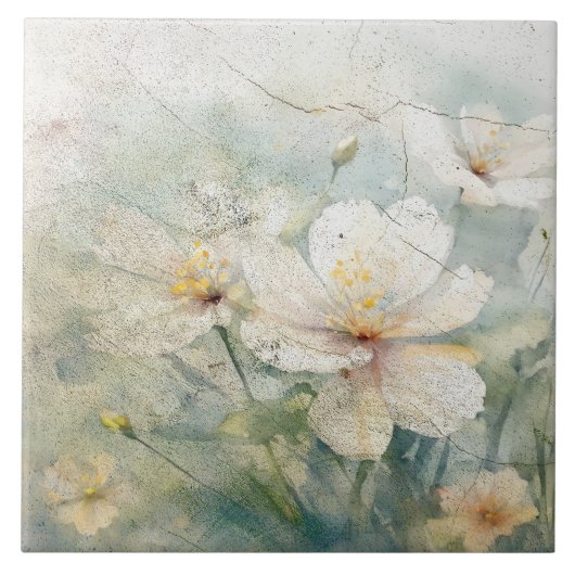 Antiek look Bloemen Ontwerp 339 Tegeltje (Voorkant)