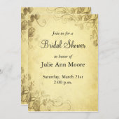  Antiek look bruids doucheuitnodiging Kaart (Voorkant / Achterkant)