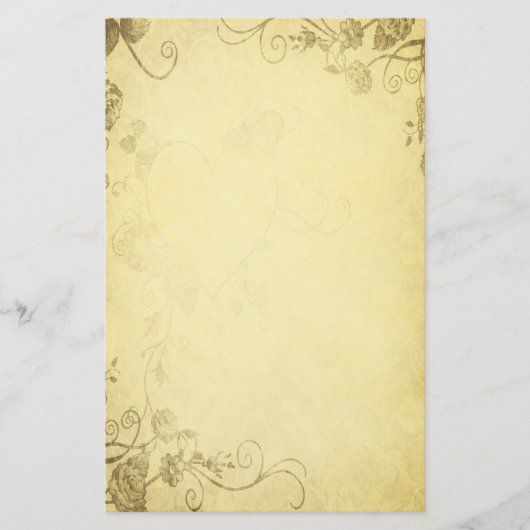 Antiek look bruiloft briefpapier (Voorkant)