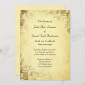 Antiek look bruiloft uitnodiging (Voorkant / Achterkant)
