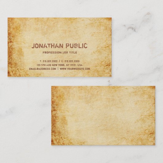  Antiek look elegante premium dikke deluxe Visitekaartje (Voorkant / Achterkant)