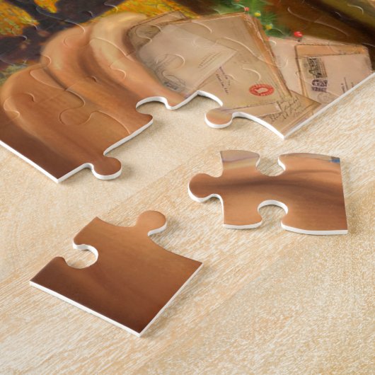 Antiek look Santa Claud in de werkplaats Legpuzzel (Zijkant)