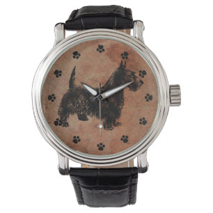 Antiek look Scottie Dog Watch Horloge
