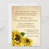 Antiek look Sunflower Weddenschap Kaart (Voorkant)