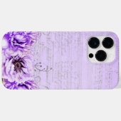 ANTIEK LOOKLAVENDER SCRIPT & FLOWERS Case-Mate iPhone CASE (Achterkant (horizontaal))