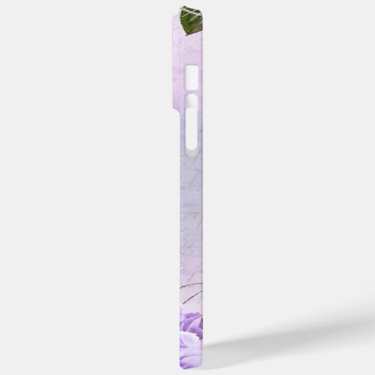 ANTIEK LOOKLAVENDER SCRIPT & FLOWERS Case-Mate iPhone CASE (Achterkant / Links)