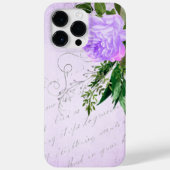 ANTIEK LOOKLAVENDER SCRIPT & FLOWERS Case-Mate iPhone CASE (Achterkant)