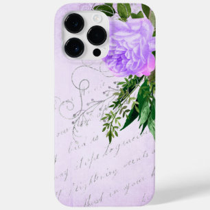ANTIEK LOOKLAVENDER SCRIPT & FLOWERS Case-Mate iPhone 14 PRO MAX HOESJE