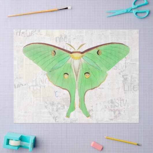Antiek - losblad van de vlindervlinder Tissuepapier (Craft)