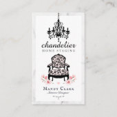 Antiek Luchters en Victoriaans Stoel Marmer Visitekaartje (Voorkant)