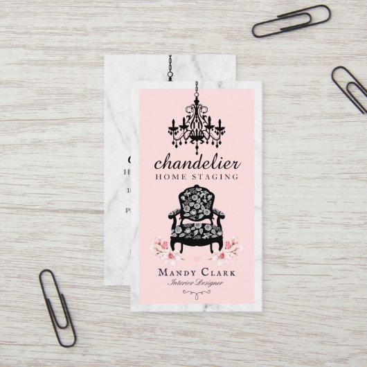 Antiek Luchters en Victoriaans Stoel Marmer Visitekaartje (Voorkant / Achterkant in situ)