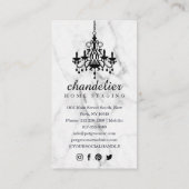 Antiek Luchters en Victoriaans Stoel Marmer Visitekaartje (Achterkant)