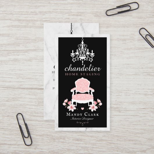 Antiek Luchters en Victoriaans Stoel Marmer Visitekaartje (Voorkant / Achterkant in situ)