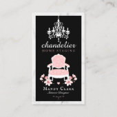Antiek Luchters en Victoriaans Stoel Marmer Visitekaartje (Voorkant)