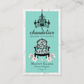 Antiek Luchters en Victoriaans Stoel Marmer Visitekaartje (Voorkant)