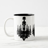 Antiek luchters Grafisch Tweekleurige Koffiemok (Links)