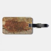 Antiek luchtkaart van San Francisco, Californië Bagagelabel (Achterkant horizontaal)