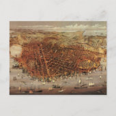 Antiek luchtkaart van San Francisco, Californië Briefkaart (Voorkant)