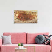 Antiek luchtkaart van San Francisco, Californië Canvas Afdruk (Insitu (Woonkamer))