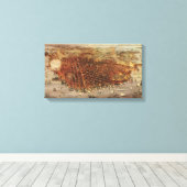 Antiek luchtkaart van San Francisco, Californië Canvas Afdruk (Insitu (Houten vloer))