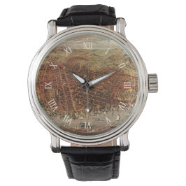 Antiek luchtkaart van San Francisco, Californië Horloge