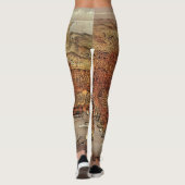 Antiek luchtkaart van San Francisco, Californië Leggings (Achterkant)