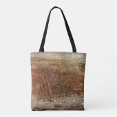 Antiek luchtkaart van San Francisco, Californië Tote Bag (Achterkant)