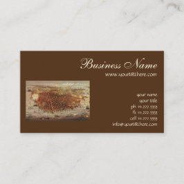 Antiek luchtkaart van San Francisco, Californië Visitekaartje