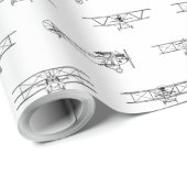 Antiek luchtvaart Art CUSTOM COLOR Cadeaupapier (Rol Hoek)