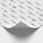 Antiek luchtvaart Art CUSTOM COLOR Cadeaupapier (Hoek)