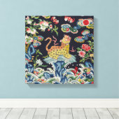 antiek luipaard canvas afdruk (Insitu (Houten vloer))