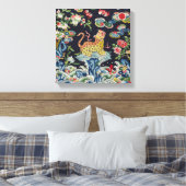 antiek luipaard canvas afdruk (Insitu (Slaapkamer))