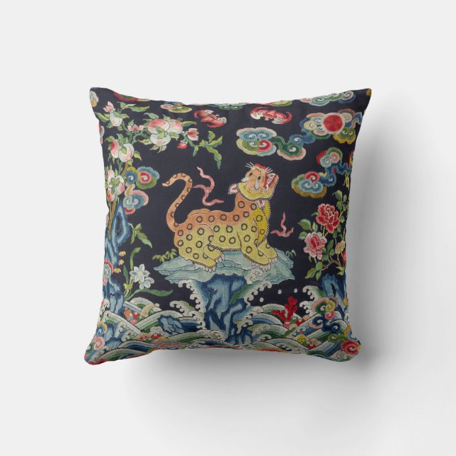  antiek luipaard kussen (Achterkant)