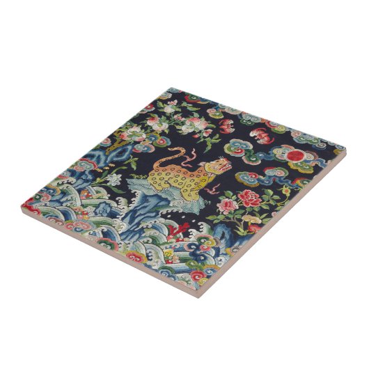  antiek luipaard tegeltje (Zijkant)