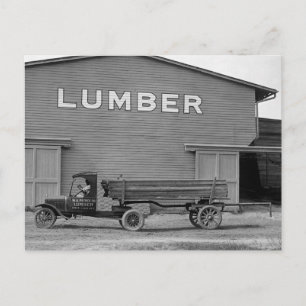 Antiek Lumber Truck, jaren 20 Briefkaart