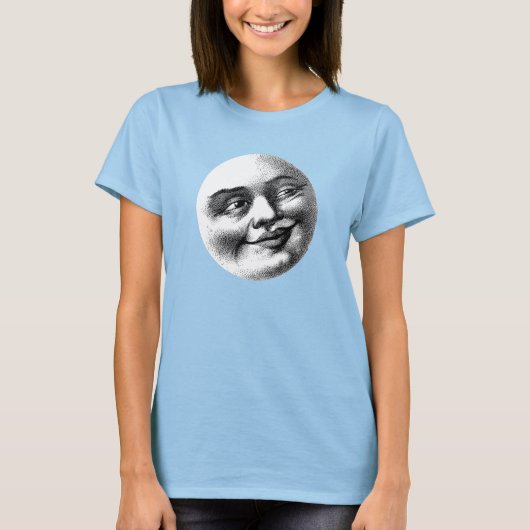 Antiek Maan Gezicht  T-shirt (Voorkant)