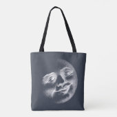 Antiek Maan Gezicht  Tote Bag (Achterkant)