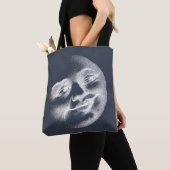Antiek maangezicht tote bag (Dichtbij)