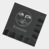 Antiek maanmannengezicht folie servetten (Links)